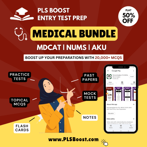 Medical (MDCAT, NUMS, AKU) MCQs Bundle 2025