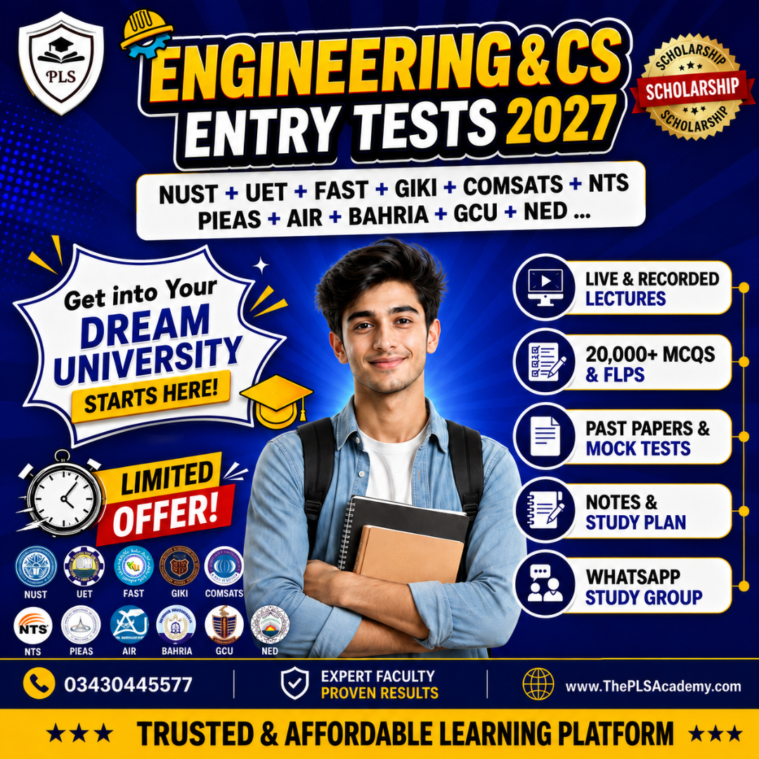 Engineering & CS Entry Test Preparation Session 2027