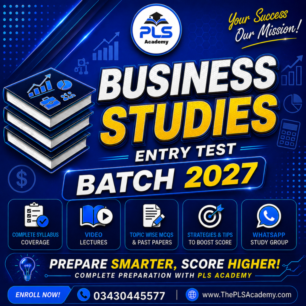 Business Studies Entry Test Preparation Batch 2027